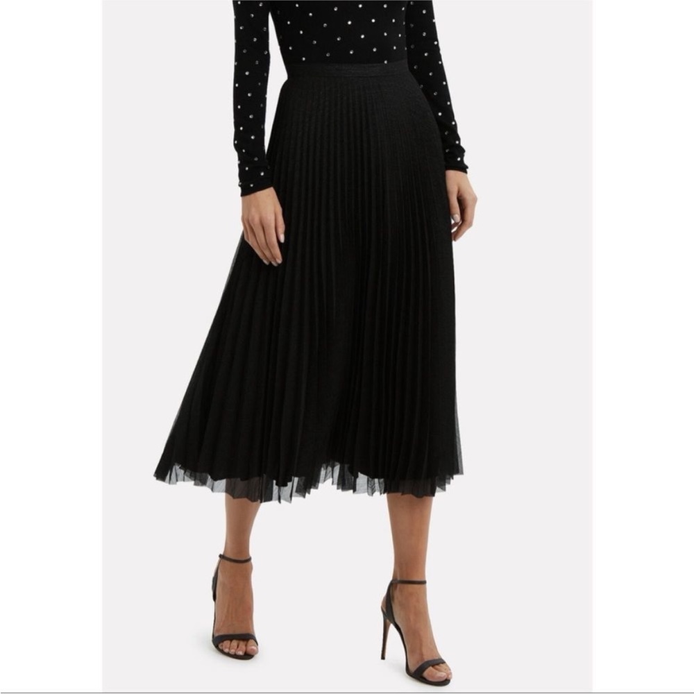 Anine Bing Midi Skirt Lovisa Pleated Metallic - Picture 4 of 11